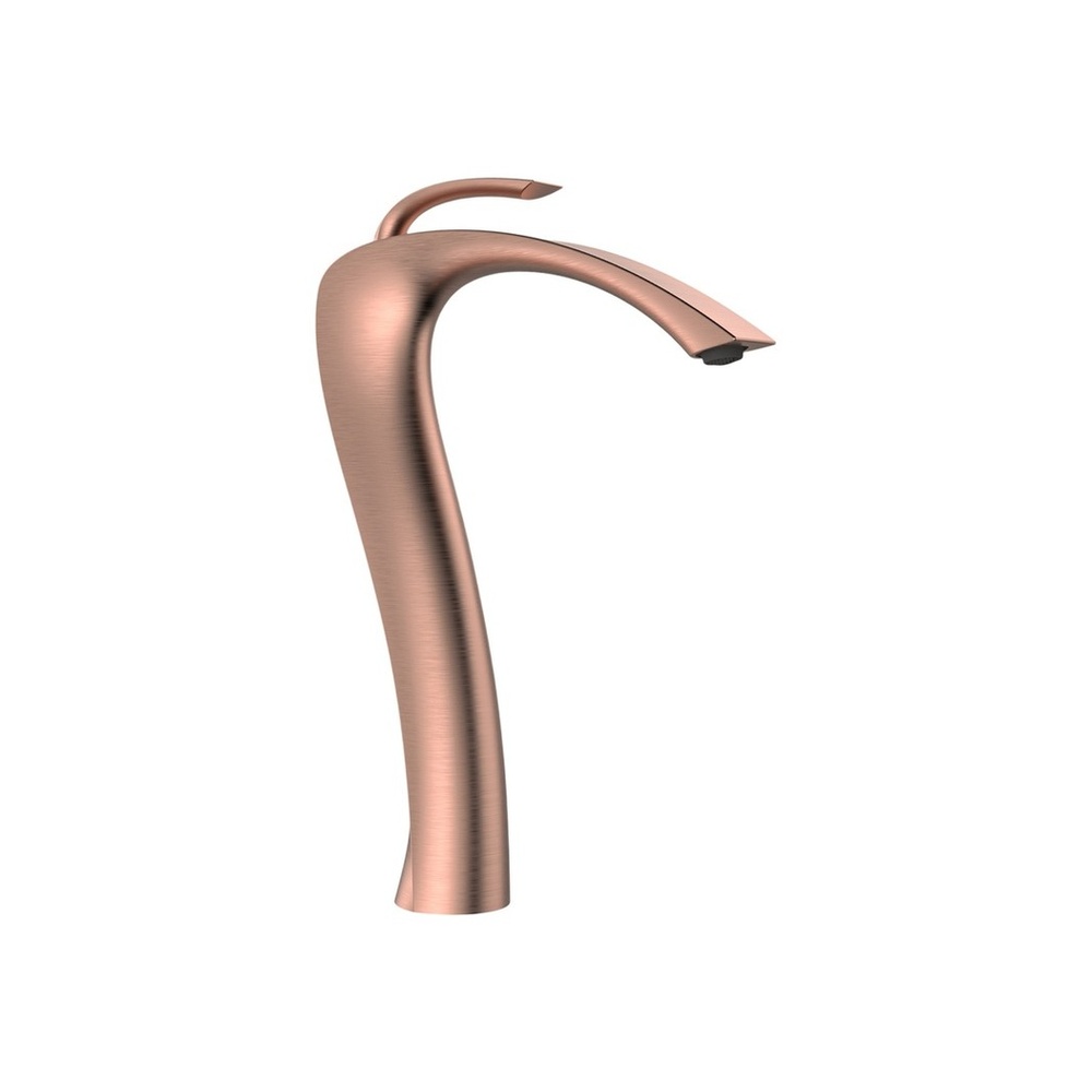 Aqualux Fırçalı Rose Gold Çanak Lavabo Bataryası