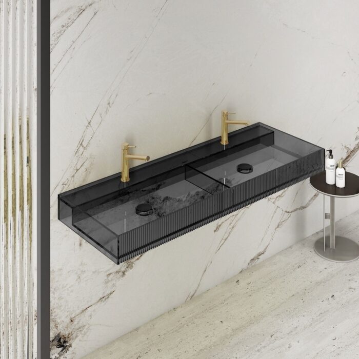 Aura_120_cm_Cift_Bolmeli_Seffaf_Siyah_Cam_Lavabo_1