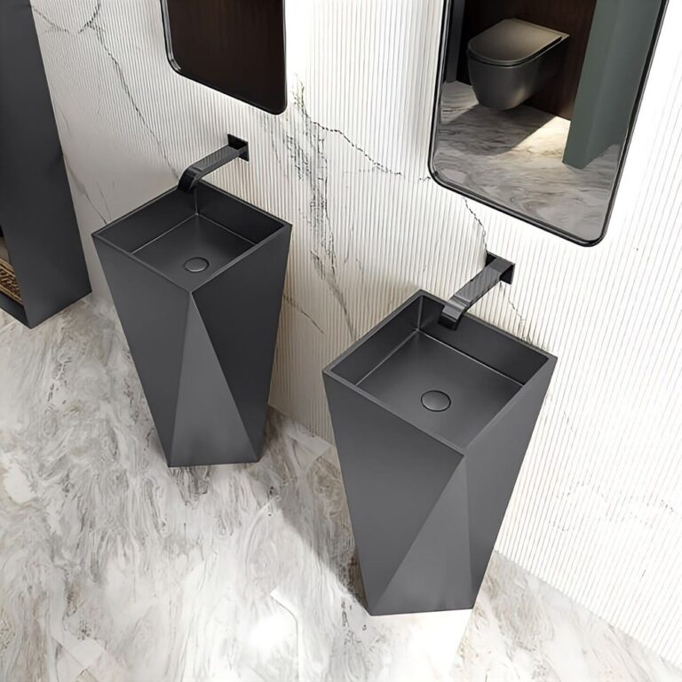 Monoblok Roki Prisma Mat Siyah Paslanmaz Çelik Monoblok Lavabo - Graffe Bagno