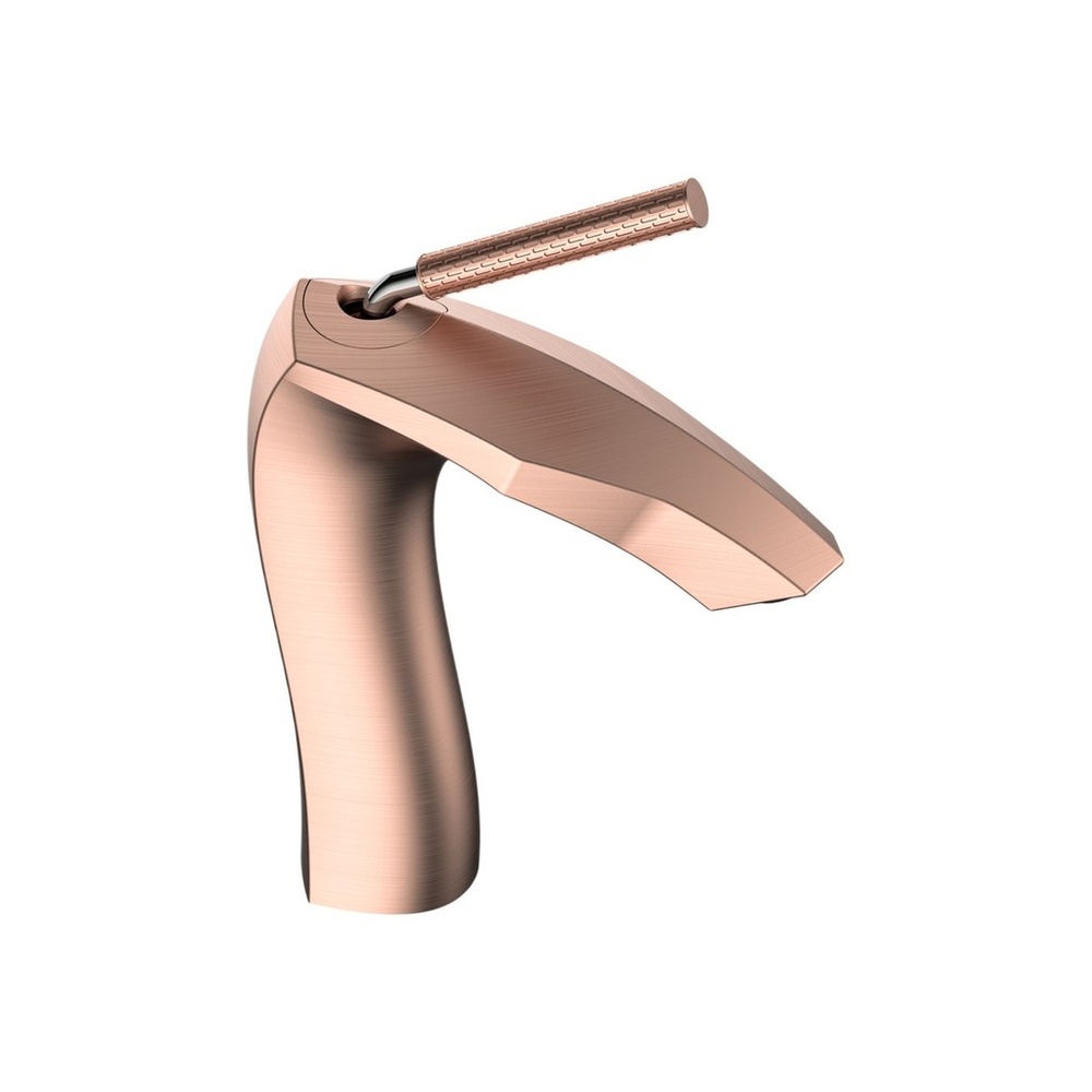Serene Fırçalı Rose Gold Lavabo Bataryası