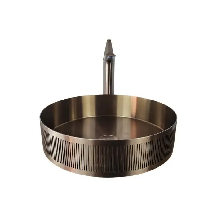 Paslanmaz Çelik Stripe Rose Gold Çanak Lavabo