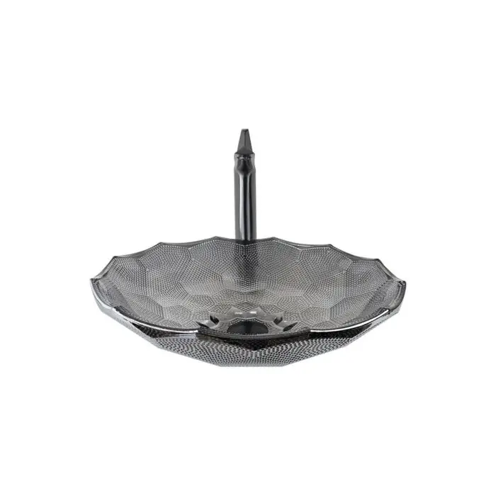 Core Siyah Dekoratif Oval Cam Lavabo